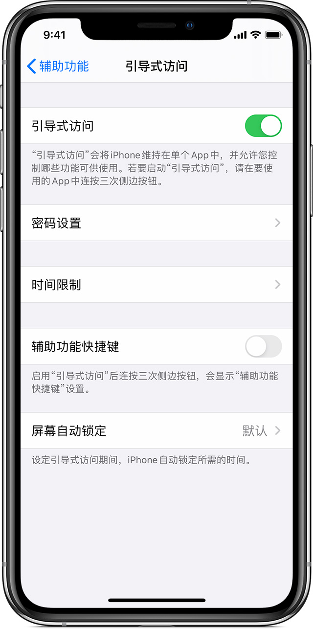 克山苹果手机维修分享如何在 iPhone 上退出引导式访问 